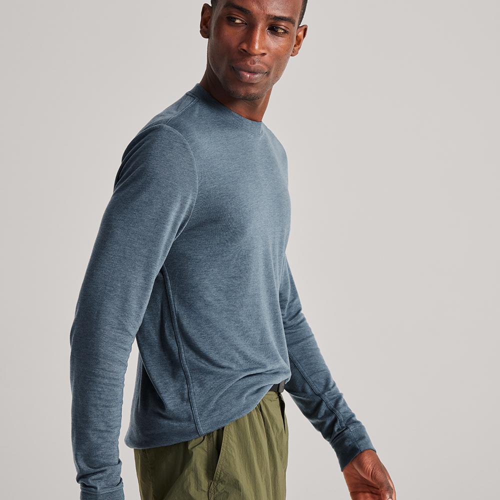 Allbirds Men's TrinoXO™ Long Sleeve - T-Shirt Blue - DAN940361